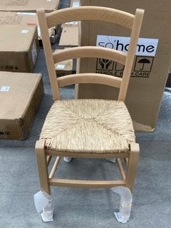 SO'HOME SET OF 2 WOVEN STYLE DINING CHAIRS IN NATURAL: LOCATION - C3