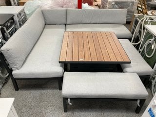 JOHN LEWIS & PARTNERS PLATFORM 8 SEATER CORNER GARDEN LOUNGE SET RRP - £1599: LOCATION - C6