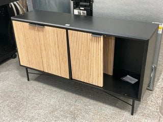 JOHN LEWIS & PARTNERS ANYDAY RIDGE SIDEBOARD IN BLACK & NATURAL RRP - £279: LOCATION - C6