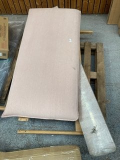 JOHN LEWIS & PARTNERS PILLOW BED STEAD IN PINK SIZE : 135CM RRP - £699: LOCATION - D3 (KERBSIDE PALLET DELIVERY)