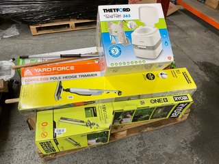 PALLET OF ASSORTED ITEMS TO INCLUDE THETFORD PORTA POTTI 365: LOCATION - B7