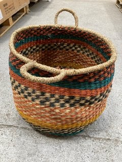 LA REDOUTE BALIA MULTI COLOURED WOVEN BASKET: LOCATION - BR3