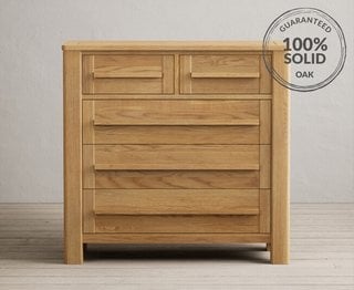 ECLIPSE/WALSHAM OAK 2 OVER 3 CHEST OF DRAWERS - RRP £519: LOCATION - B4