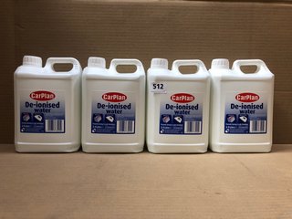 (COLLECTION ONLY) 4 X CARPLAN DE-IRONISED WATER 2.5L: LOCATION - BR6