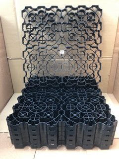 BOX OF PLASTIC PAVER GRID IN BLACK: LOCATION - BR7