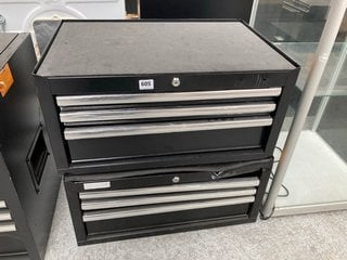 2 X 3 DRAWER TOOL CHESTS IN BLACK: LOCATION - A3