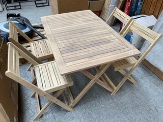 JOHN LEWIS & PARTNERS ANYDAY 4 SEATER OUTDOOR DINING TABLE SET: LOCATION - A3