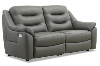 TIDE POWER RECLINING 2.5 SEATER SOFA IN WARM STONE - RRP £2599: LOCATION - A5