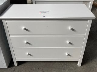 JOHN LEWIS & PARTNERS WILTON 3 DRAWER CHEST IN WHITE - RRP £258: LOCATION - B5