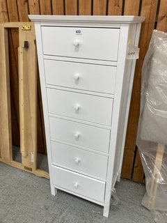 JOHN LEWIS & PARTNERS WILTON TALLBOY CHEST IN WHITE - RRP £248: LOCATION - A4