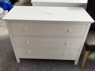 JOHN LEWIS & PARTNERS WILTON 3 DRAWER CHEST IN WHITE - RRP £258: LOCATION - B5