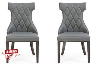 FREYA/FLORENCIA/FREDERICK/FREDO GREY PU DINING CHAIR (PAIRS) - RRP £500: LOCATION - B2