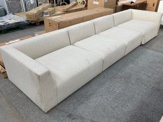 JOHN LEWIS & PARTNERS TOKYO MOTION MODULAR STYLE CORNER GROUP SOFA IN NATURAL FABRIC - RRP £3799: LOCATION - B6