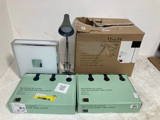 5 X ASSORTED JOHN LEWIS AND PARTNERS OUTDOOR ITEMS TO INCLUDE 2 X FESTOON 10 PACK LED OUTDOOR LINE LIGHT: LOCATION - BR3