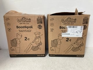 2 X TRUNKI 2 IN 1 BOOSTAPAK CHILD BOOSTER SEAT/BACK PACK: LOCATION - BR7