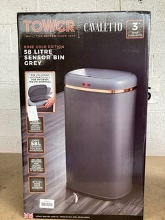 TOWER 58 LTR ROSE GOLD EDITION SENSOR BIN IN GREY: LOCATION - BR13