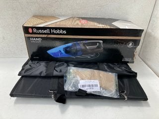 RUSSELL HOBBS HAND VACUUM TO INCLUDE CAR SEAT ORGANISER SET: LOCATION - BR13