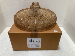 NKUKU MUKUNI WIRE STYLE LAMP SHADE IN ANTIQUE BRASS FINISH: LOCATION - CR1