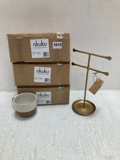 QTY OF ASSORTED NKUKU ITEMS TO INCLUDE MALI SET OF 2 COFFEE MUGS IN WHITE: LOCATION - CR2