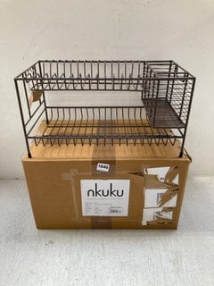 NKUKU INKOLLU DISH DRAINER RACK IN AGED BRASS FINISH: LOCATION - CR4