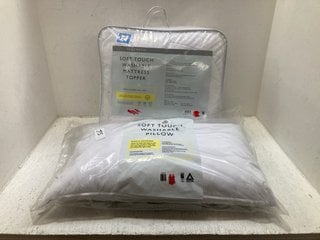 2 X ASSORTED JOHN LEWIS & PARTNERS BEDDING ITEMS TO INCLUDE SOFT TOUCH WASHABLE PILLOW: LOCATION - CR5