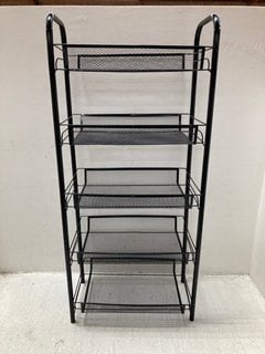 HYGRAD 5 TIER WHEELED TROLLEY IN BLACK: LOCATION - CR10