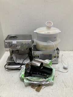 QTY OF ASSORTED ITEMS TO INCLUDE SAGE COFFEE MACHINE IN STAINLESS STEEL: LOCATION - CR11