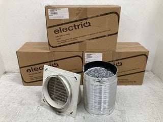 4 X ELECTRIQ UNIVERSAL 150MM COWL VENT KITS: LOCATION - DR10