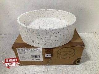 LA REDOUTE DALIA TERRAZZO COUNTERTOP SINK IN NATURAL TERRAZZO FINISH - RRP £235: LOCATION - DR7