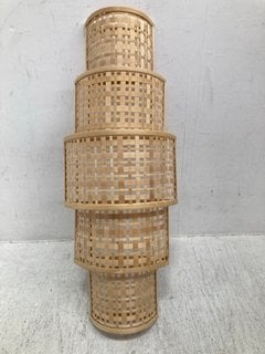 LA REDOUTE TREPINO 63CM HIGH BAMBOO WALL LIGHT IN NATURAL FINISH - RRP £95: LOCATION - DR5