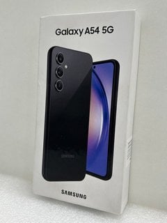 SAMSUNG GALAXY A54 5G 128GB SMARTPHONE IN AWESOME GRAPHITE: MODEL NO SM-A546B/DS (WITH BOX & ALL ACCESSORIES) [JPTM125089]. THIS PRODUCT IS FULLY FUNCTIONAL AND IS PART OF OUR PREMIUM TECH AND ELECTR