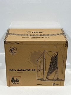 MSI MAG INFINITE S3 14NUD7-1602UK GAMING 1 TB PC IN BLACK. (WITH BOX AND ALL ACCESSORIES). INTEL CORE I7-14700F @ 2.1GHZ, 16.0 GB RAM, , NVIDIA GEFORCE RTX 4060 TI 8G VENTUS [JPTM125134]. THIS PRODUC