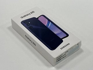 SAMSUNG GALAXY A15 5G 128 GB SMARTPHONE IN BLUE BLACK: MODEL NO SM-A155F/DSN (WITH BOX & ALL ACCESSORIES). NETWORK UNLOCKED [JPTM124995]. THIS PRODUCT IS FULLY FUNCTIONAL AND IS PART OF OUR PREMIUM T