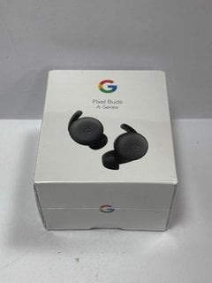 GOOGLE PIXEL BUDS A-SERIES WIRELESS EAR BUDS (ORIGINAL RRP - £109) IN CHARCOAL: MODEL NO G7T9J, G7YPJ, GPQY2 (WITH BOX & ALL ACCESSORIES) [JPTM125124]. (SEALED UNIT). THIS PRODUCT IS FULLY FUNCTIONAL