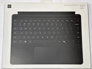 MICROSOFT SURFACE PRO KEYBOARD PC ACCESSORIES (ORIGINAL RRP - £129) IN BLACK: MODEL NO 1905 (WITH BOX) [JPTM125119]. (SEALED UNIT). THIS PRODUCT IS FULLY FUNCTIONAL AND IS PART OF OUR PREMIUM TECH AN