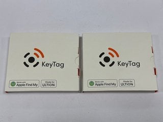 2 X ULTION KEYTAG TRACKING DEVICE (ORIGINAL RRP - £78) IN BLACK. (WITH BOX) [JPTM125083]. THIS PRODUCT IS FULLY FUNCTIONAL AND IS PART OF OUR PREMIUM TECH AND ELECTRONICS RANGE