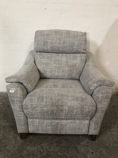 GREY 1 SEATER FABRIC ARM CHAIR