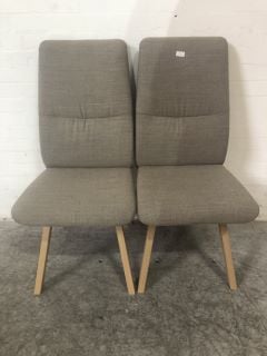 X 2 BOULDER GREY DINING ROOM CHAIRS