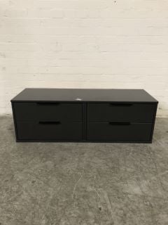 4 DRAW FULL BLACK TV STAND