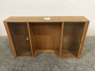 ERCOL WINDSOR DISPLAY PIECE MANTLE STORAGE WITH 2 GLASS DOORS