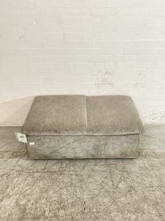 PEBBLE GREY OTTOMAN STOOL WITH RECLINING BACKREST