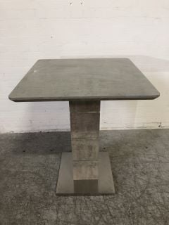 GREY STONE EFFECT SQUARE DRINKS TABLE