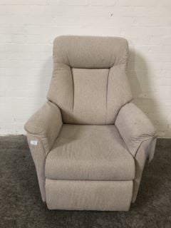 CREAM 1 SEATER ARM CHAIR RECLINER