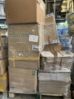 PALLET OF ASSORTED FOOD TAKE-AWAY ITEMS TO INCLUDE LINPAC 2D YELLOW TRAY CONTAINERS