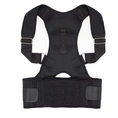 18 X SHOULDER BACK POSTURE SUPPORT BRACE - NON RESTRICTING FULLY ADJUSTABLE, COMFORTABLE & EASY TO WEAR FOR MEN AND WOMEN (BLACK, L) - TOTAL RRP £194: LOCATION - A