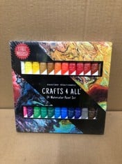 24 X CRAFTS 4 ALL 24 WATERCOLOR PAINT SET: LOCATION - A