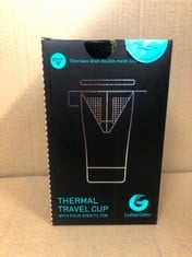 12 X THERMAL TRAVEL CUP WITH POUR OVER FILTER: LOCATION - A