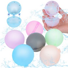 QUANTITY OF REUSABLE WATER BALLOONS FOR KIDS ADULTS, SILICA GEL WATER BALL, QUICK FILL, IMPACT OPEN, SUMMER SPLASH PARTY EASY QUICK FUN OUTDOOR BACKYARD FOR SWIMMING POOL 6 PCS - TOTAL RRP £300: LOCA