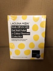 QUANTITY OF LAGUNA MOON GEL NAIL POLISH 6 COLOUR THEMED COLLECTION: LOCATION - C