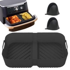 33 X ZAMOLO AIR FRYER LINERS SILICONE FOR NINJAFLEX DRAWER AF500UK, 3 PCS AIR FRYER ACCESSORIES FOR NINJA FOODI FLEX DRAWER AIR FRYER 10.4L, 2 IN 1 LARGE AIRFRYER LINERS FOR AIR FRYER AF500UK - TOTAL